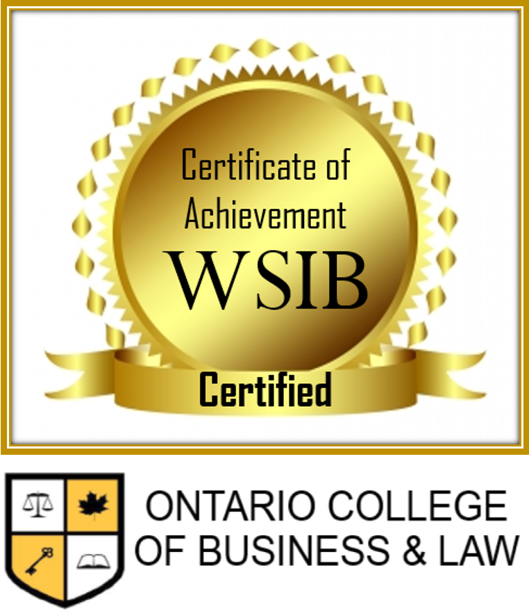 Certificate of Achievement WSIB - Certified
